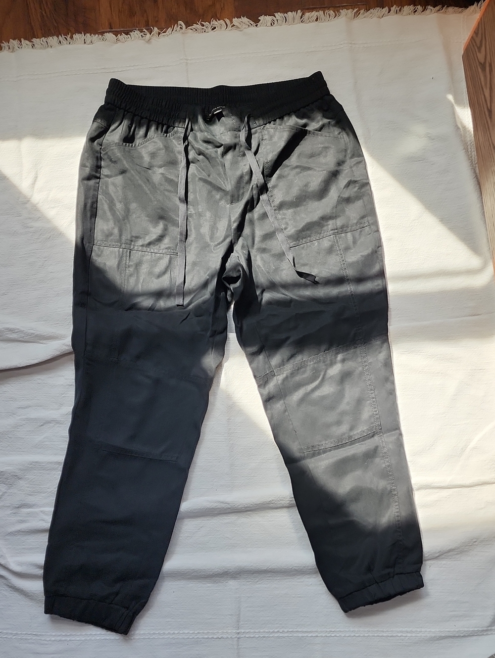 Women's Black Casual Drawstring Jogger Pants